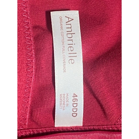 Ambrielle Full Coverage Bra size 46DDD Red Bud underwire 254-0577-0224 - Picture 7 of 10
